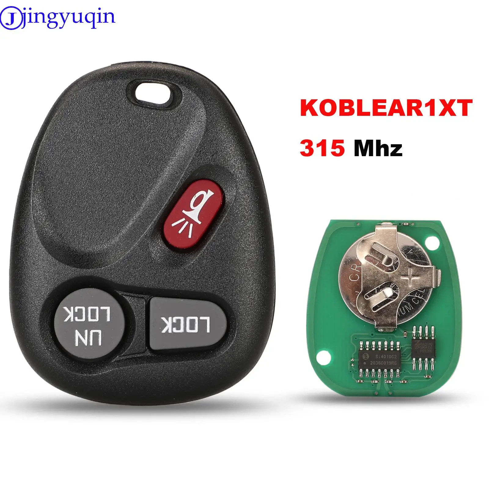 

jingyuqin For Chevrolet Silverado Suburban S10 Tahoe Yukon 2002-2004 315Mhz Keyless Entry Remote Car Key Fob KOBLEAR1XT