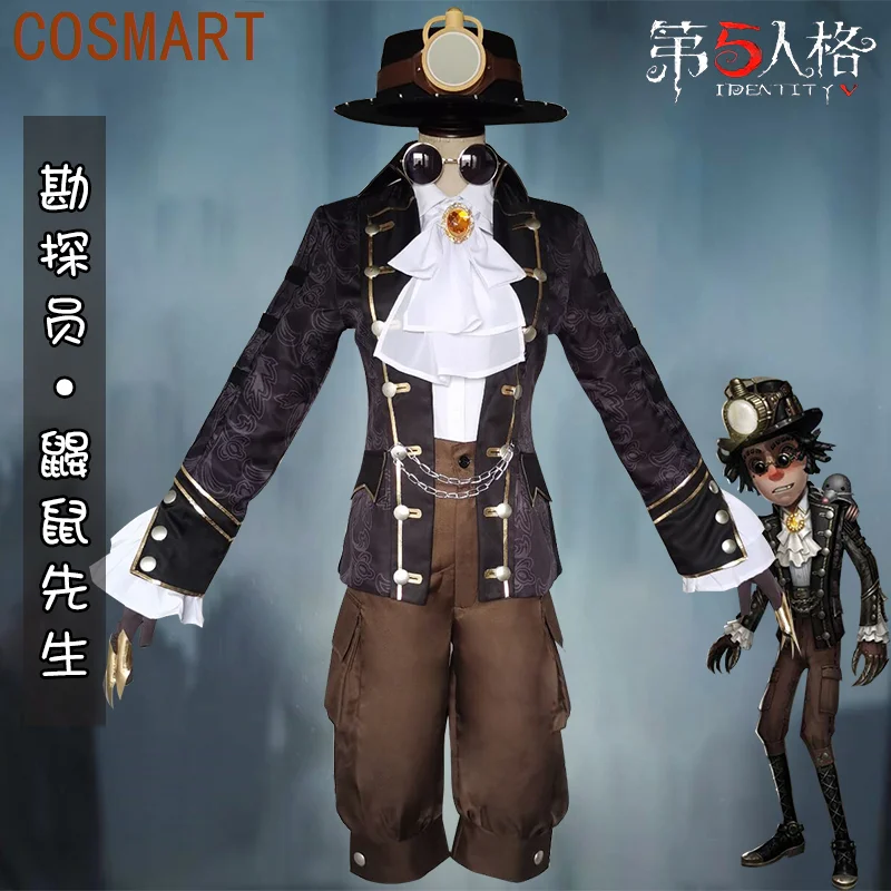 

COSMART Anime Identity V Norton Campbell Prospector Mr. Mole Game Suit Uniform Halloween Carnival Party Outfit For Unisex NEW