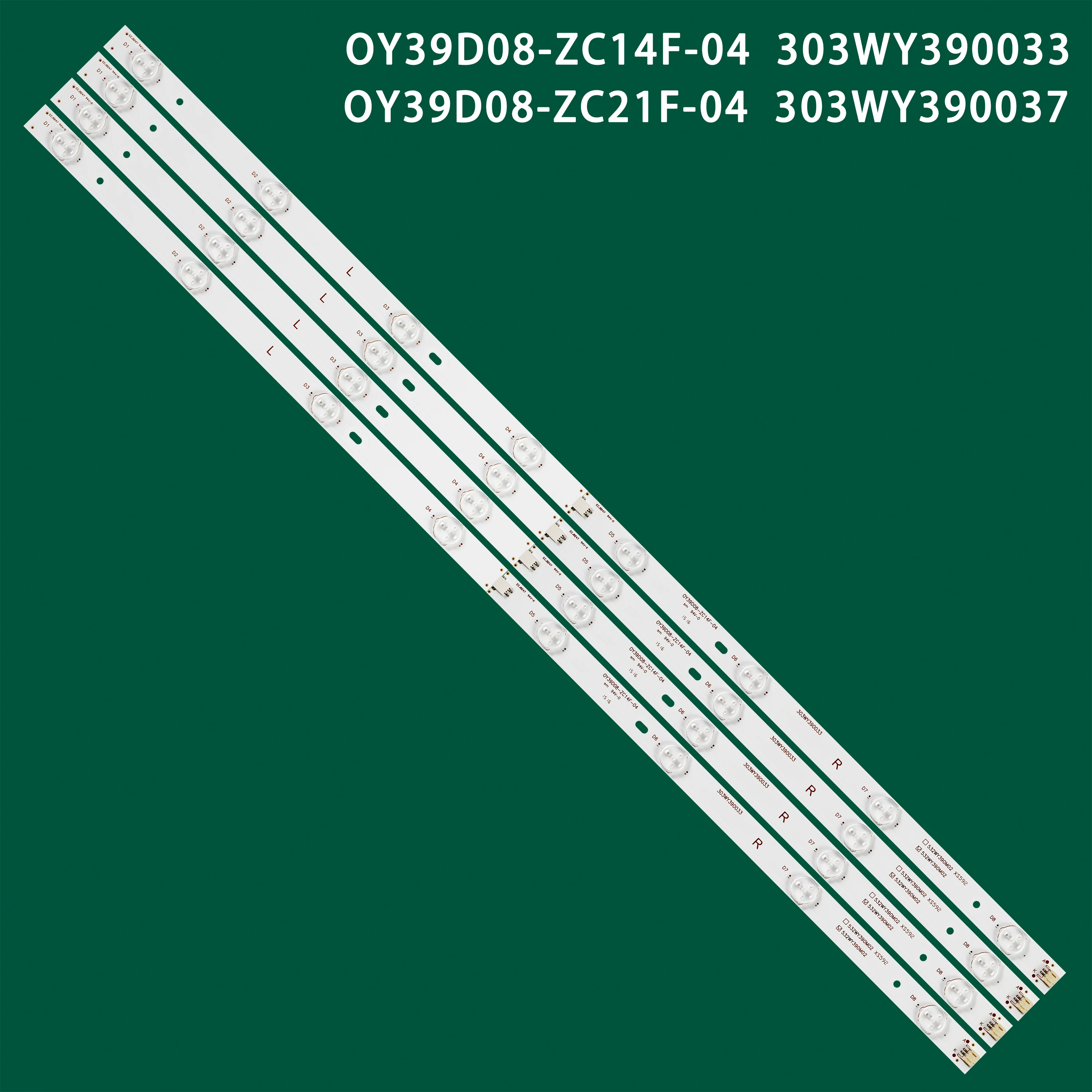 LED Backlight strip for 40LEM-1017/T2C LE39D59SA CRH-K393535T040859M-REV1.2 0Y39D08-ZC14F-04 ZX39JTX332M08A0 LVF390AUDN 39S570