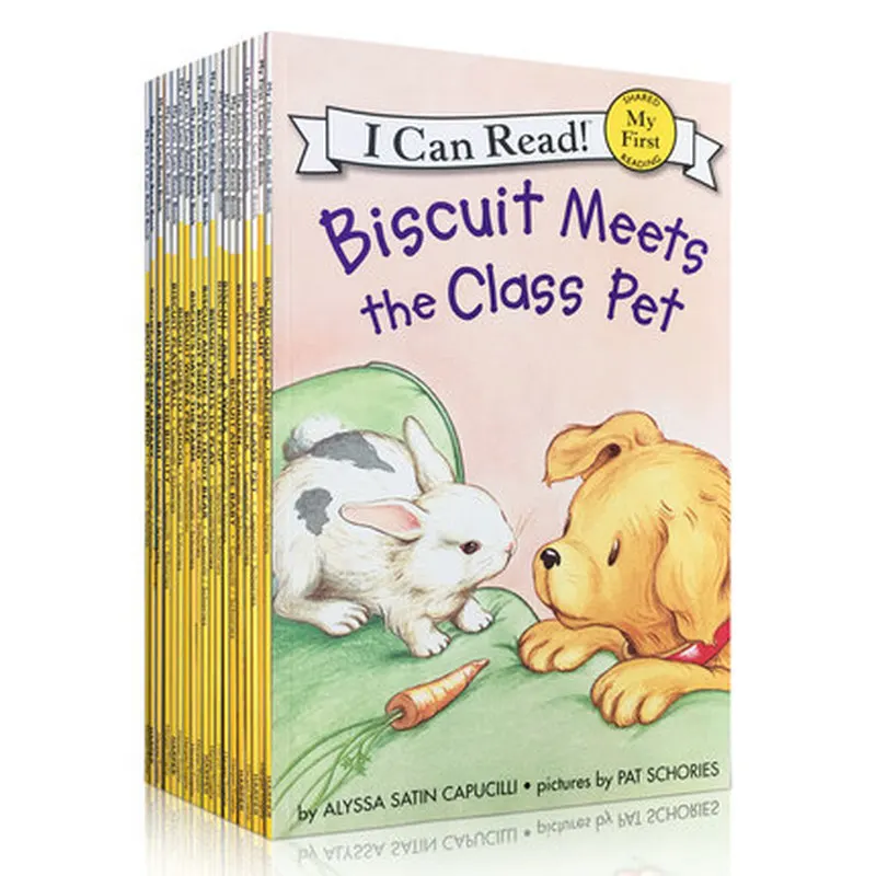 22 Books/set Biscuit Series English Picture Books I Can Read Children Story Book Early Educaction Reading Book for Kids