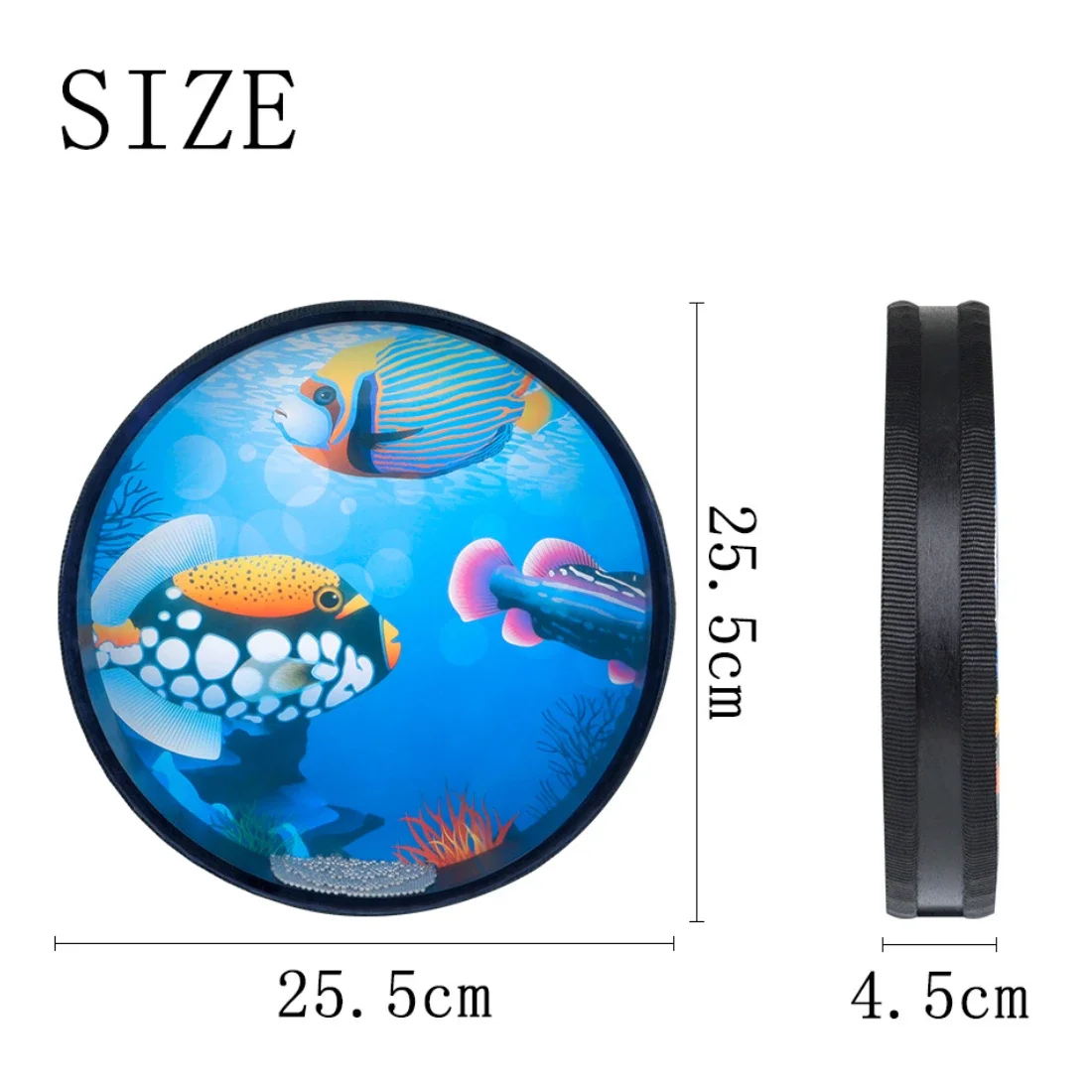 SLADE Orff Sea Wave Drum Pattern Tambourine Ocean Music Sound Children Enlightenment Musical Toys Percussion Drum