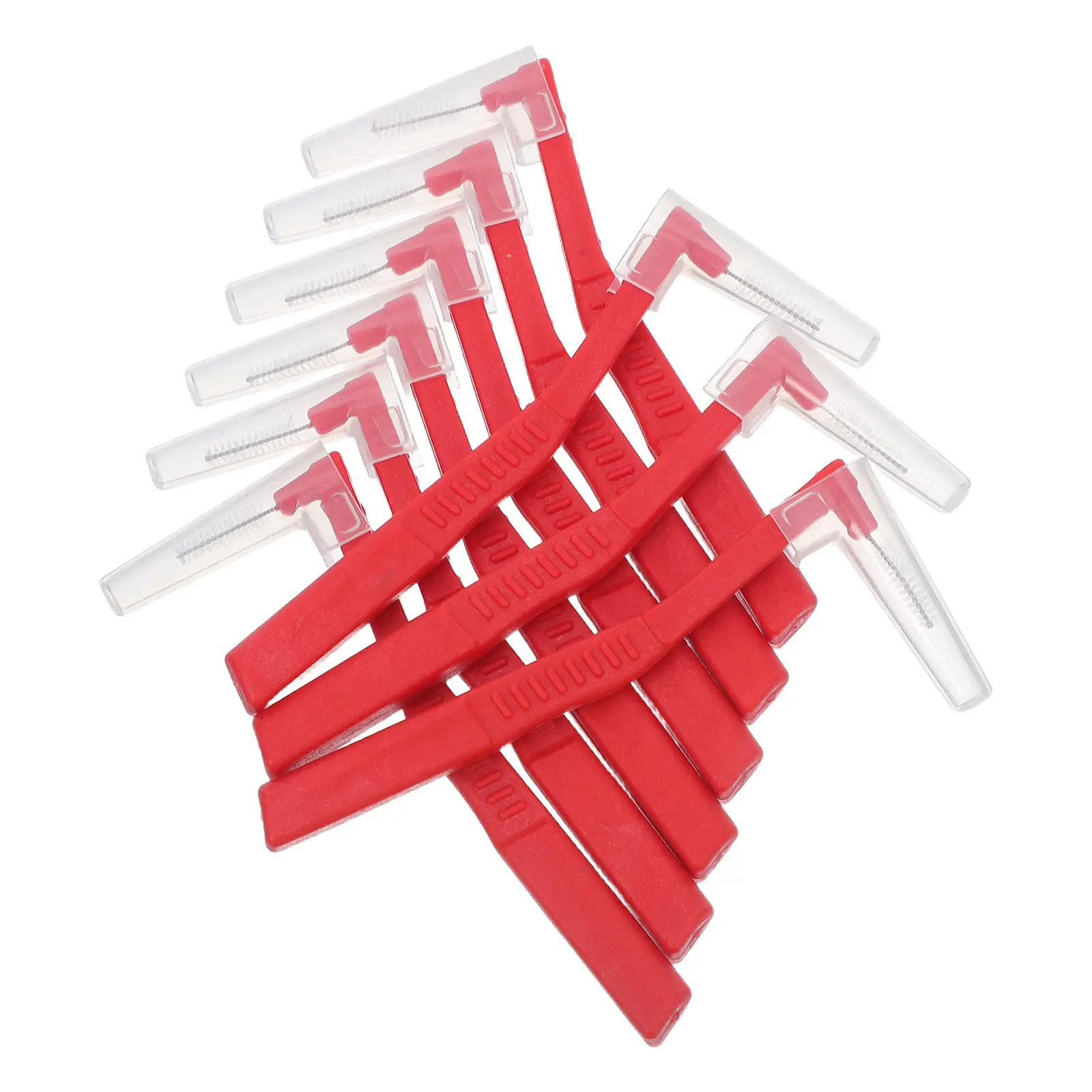 10Pcs Soft Interdental Brushes for Braces L-Shaped Angled Dental Cleaning Brush 2.5mm Ultra-Soft Bristles Sensitive Oral