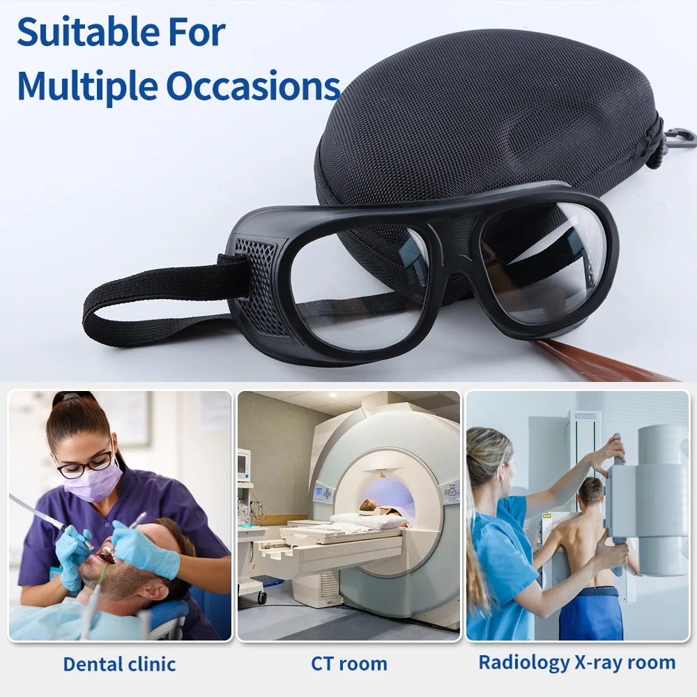 Genuine Nuclear Radiation Protective Lead Spectacles All Defense X-Ray Gamma Ray Protective 0.75mmpb Lead Glasses Safety Glasses