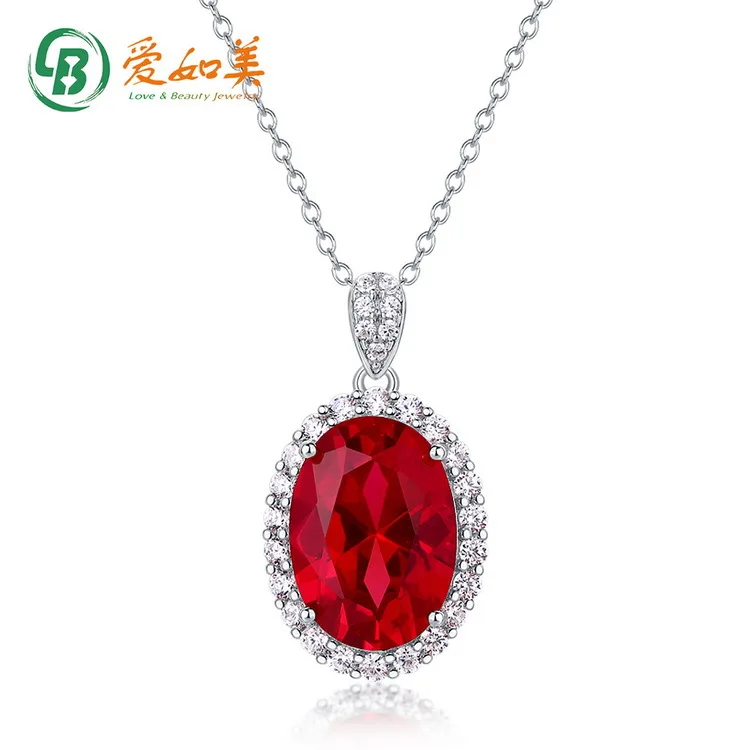 

Индивидуальное культивирование Цветное сокровище 18-каратного золота PT950 Платина Посеребрение 7-слойное золотое ожерелье Голубь Кровь Рубин Кулон