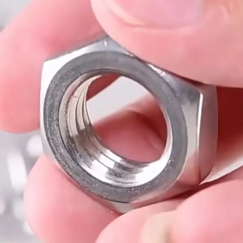 1/2/3~20pcs DIN439 304 A2 Stainless Steel Metric Fine Pitch Thread Hexagon Thin Lock Nuts Jam Nut M6 M8 M10 M12 M14 M16 M18 M20