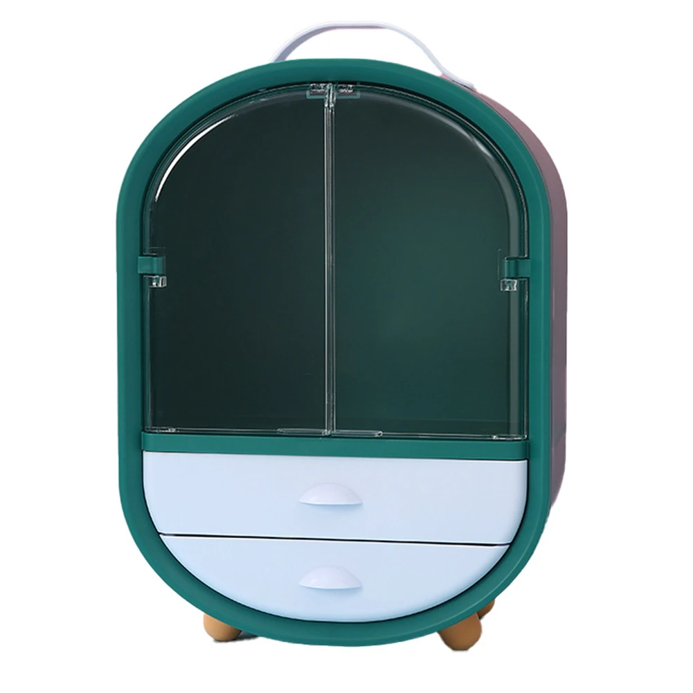 

【THANKSGIVING DAY】Cosmetic Storage Box Large Capacity Portable Dustproof Desktop Skin Care Products Jewelry Double Door Storage