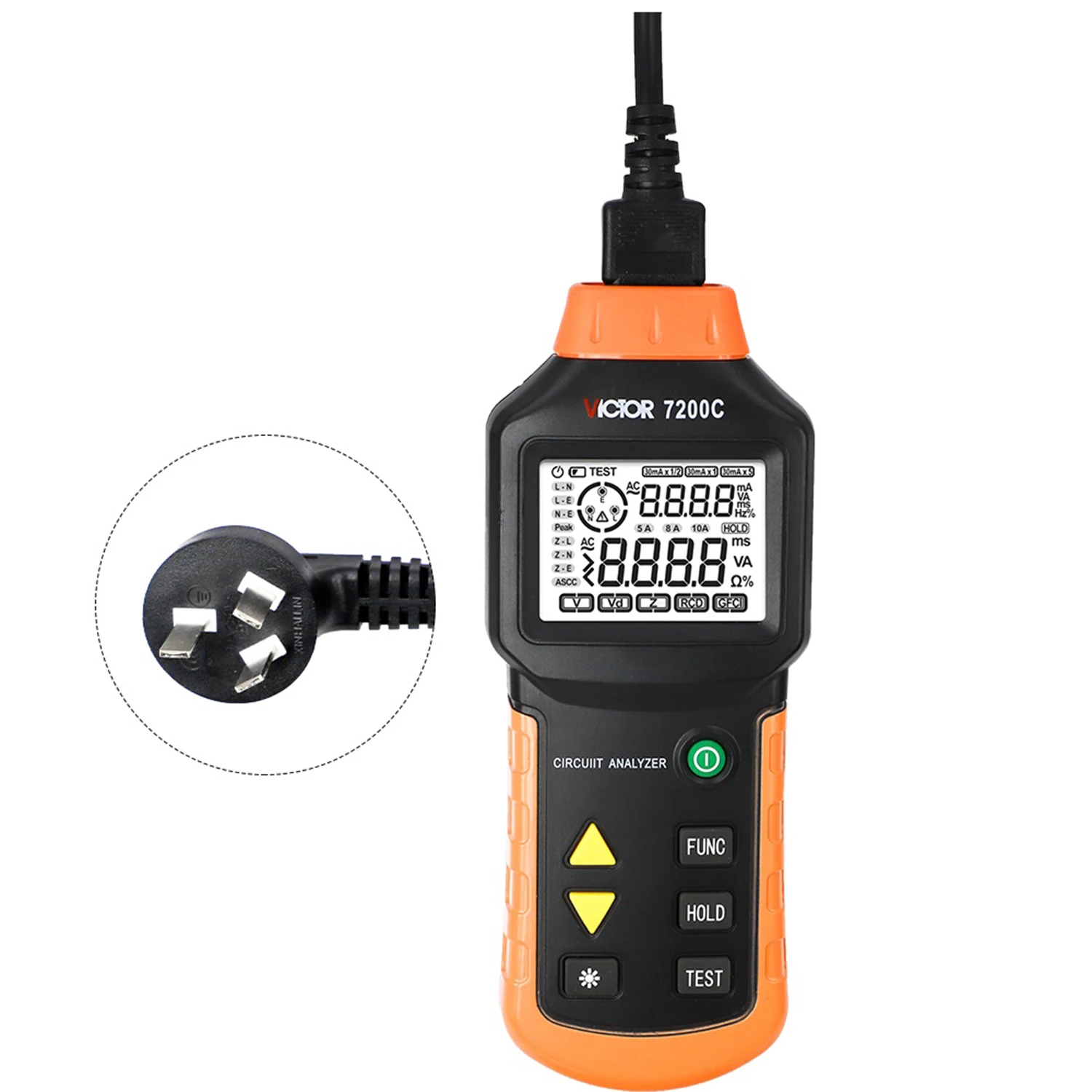 Imagem -02 - Digital Analógico Circuit Analyzer Socket Tester Rms Socket Tester em Comparação com o Teste Asiático Vc7200c