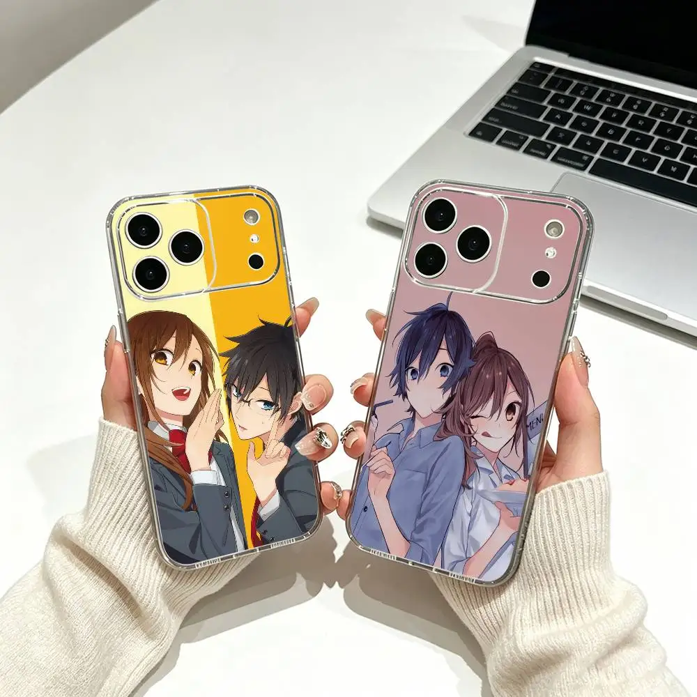 Horimiya -Kyoko Hori&Izumi Miyamura Phone Case For iPhone17,16,15,14,13,12,Pro Max,16 Plus XS Soft Silicone Transparent Cover