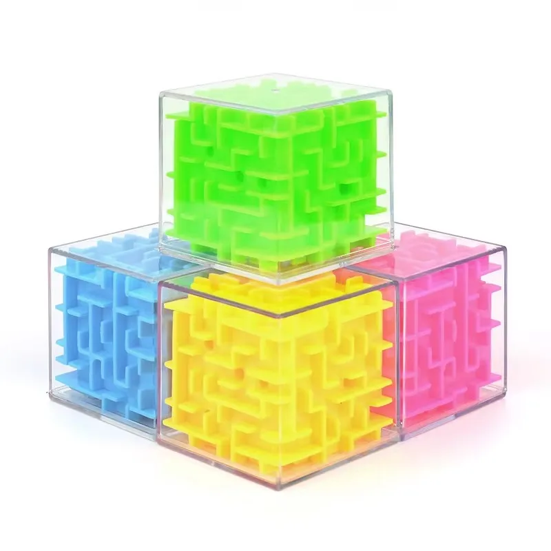 TOBEFU Labirinto 3D Cubo Magico Trasparente Puzzle a Sei Facce Cubo di Velocità Rolling Ball Gioco Cubos Labirinto Giocattoli per I Bambini Educativi