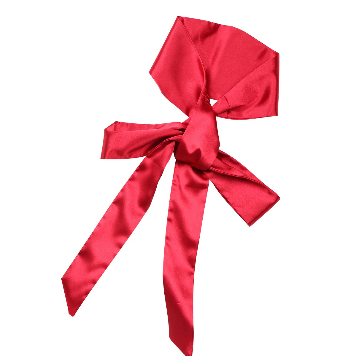 حزام بفيونكة حريرية واسعة الخصر بلون سادة وشاح بشريط من الساتان باللون الأحمر وشاح فستان مريح للمناسبات الخاصة حزام فيونكة حريرية للنساء #5