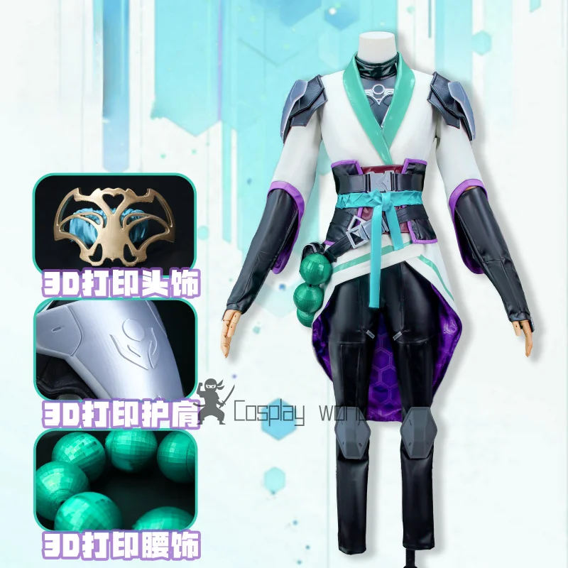 

Game Valorant Sage Cosplay Costume Shoulder armor Uniform Halloween Carnival Christmas Party Women Men Clothes New