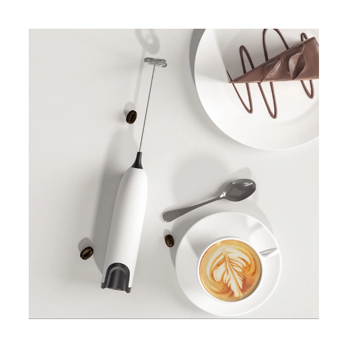 Cucina elettrica Foamer frusta Mixer agitatore caffè Cappuccino frusta frullino per le uova schiumoso nero