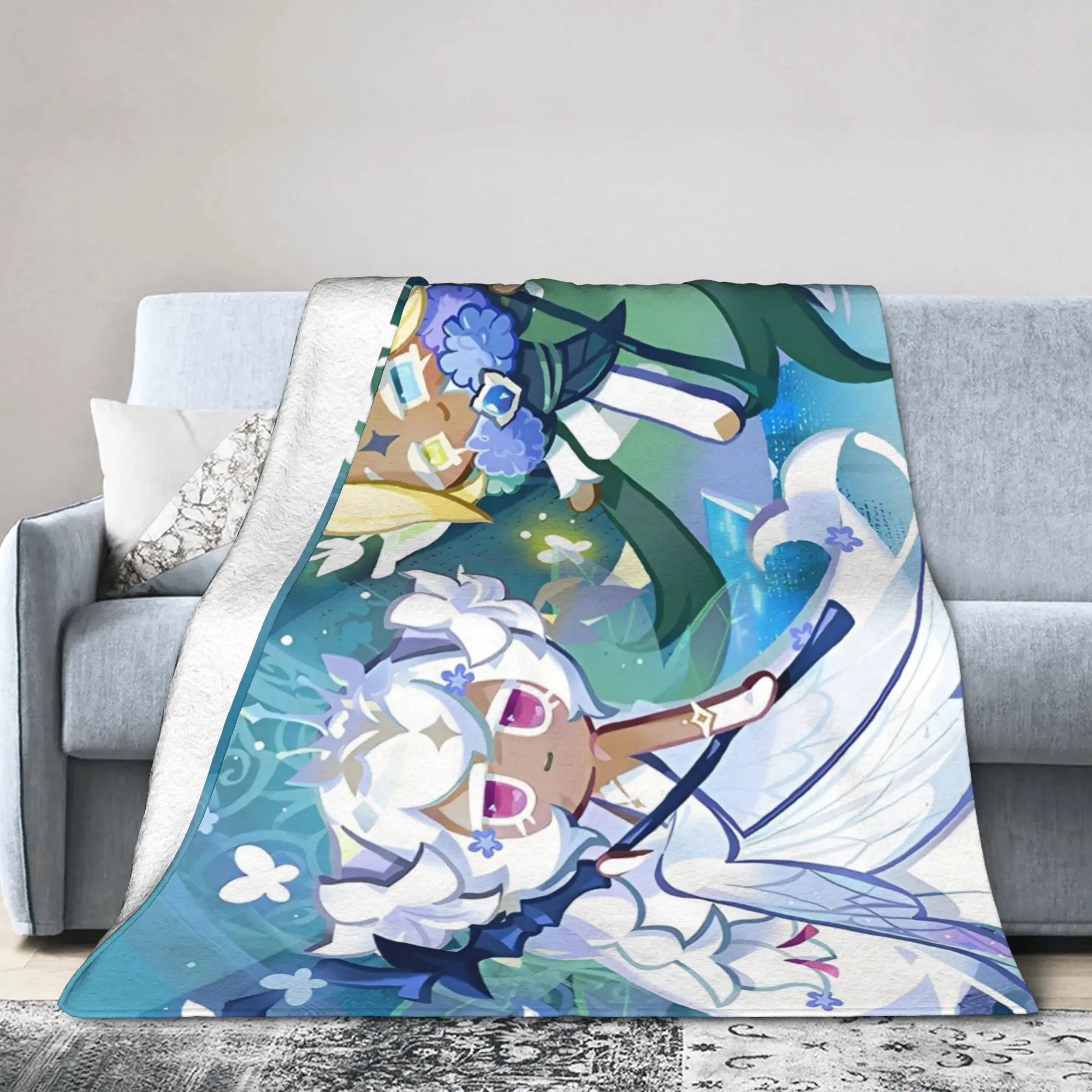 Cookie Run Kingdom White Lily Pure Vanilla Flannel Blankets  Novelty Throw Blanket for Sofa Bedding Lounge 200x150cm Ultra-Soft