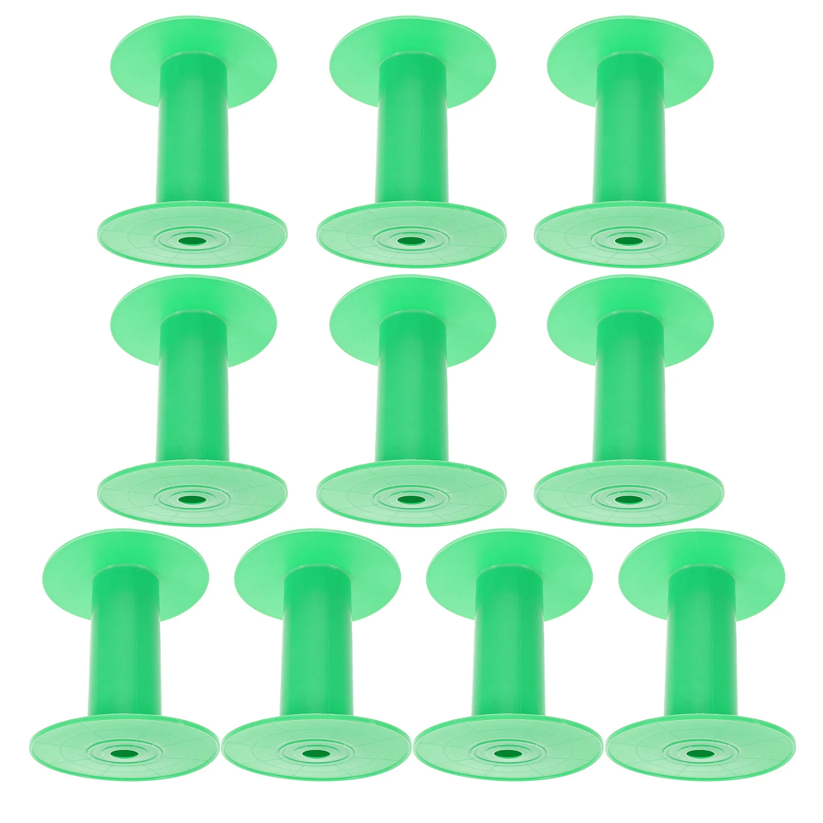 

10pcs Plastic Bobbins For Sewing Machine Smooth Rotating Empty Thread Spools Diy Embroidery Craft Weaving Winding Spools