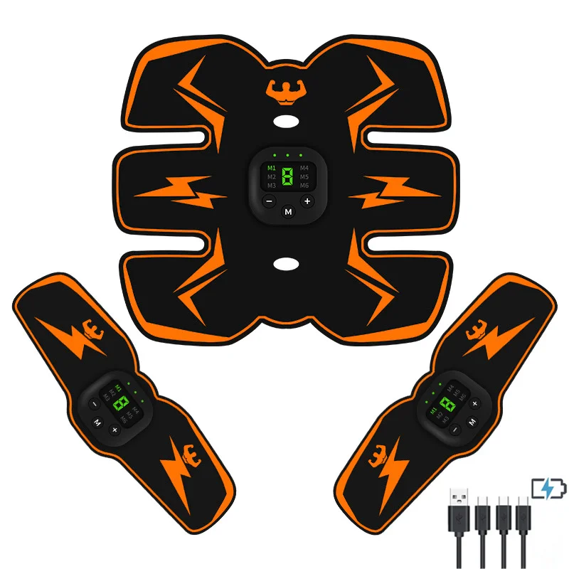 

USB Rechargeable Abdominal Muscle Trainer EMS Electric Muscle Stimulator Fitness Massage Body Slimming Massager Gym Equipment