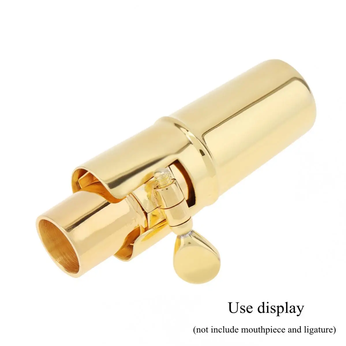 Alto / Soprano / Tenor Saxophone Mouthpiece Cap Brass Gold Plated Protective Cap for Metal Sax Mouthpiece