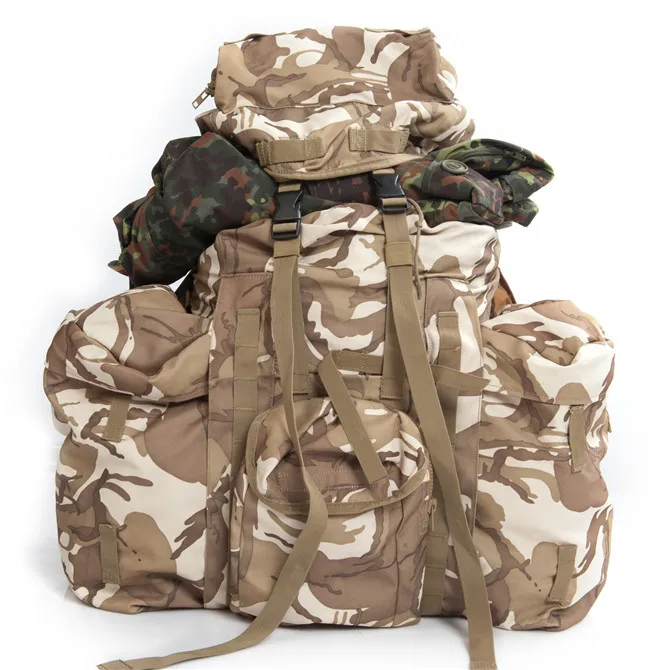 

Hot Sale Custom Outdoor Sport Waterproof Hiking Survival Bag Black Camouflage Hunting Tactical Backpack