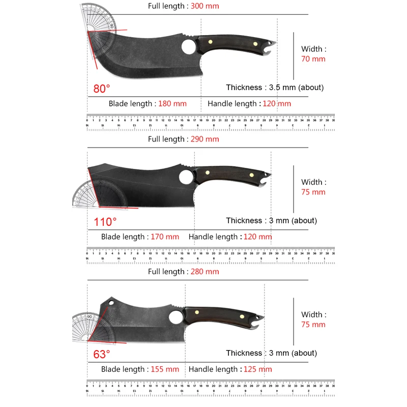 Coltello da cucina forgiato a mano affettare tritacarne mannaia coltello da macellaio disossamento in acciaio inossidabile coltelli da cuoco