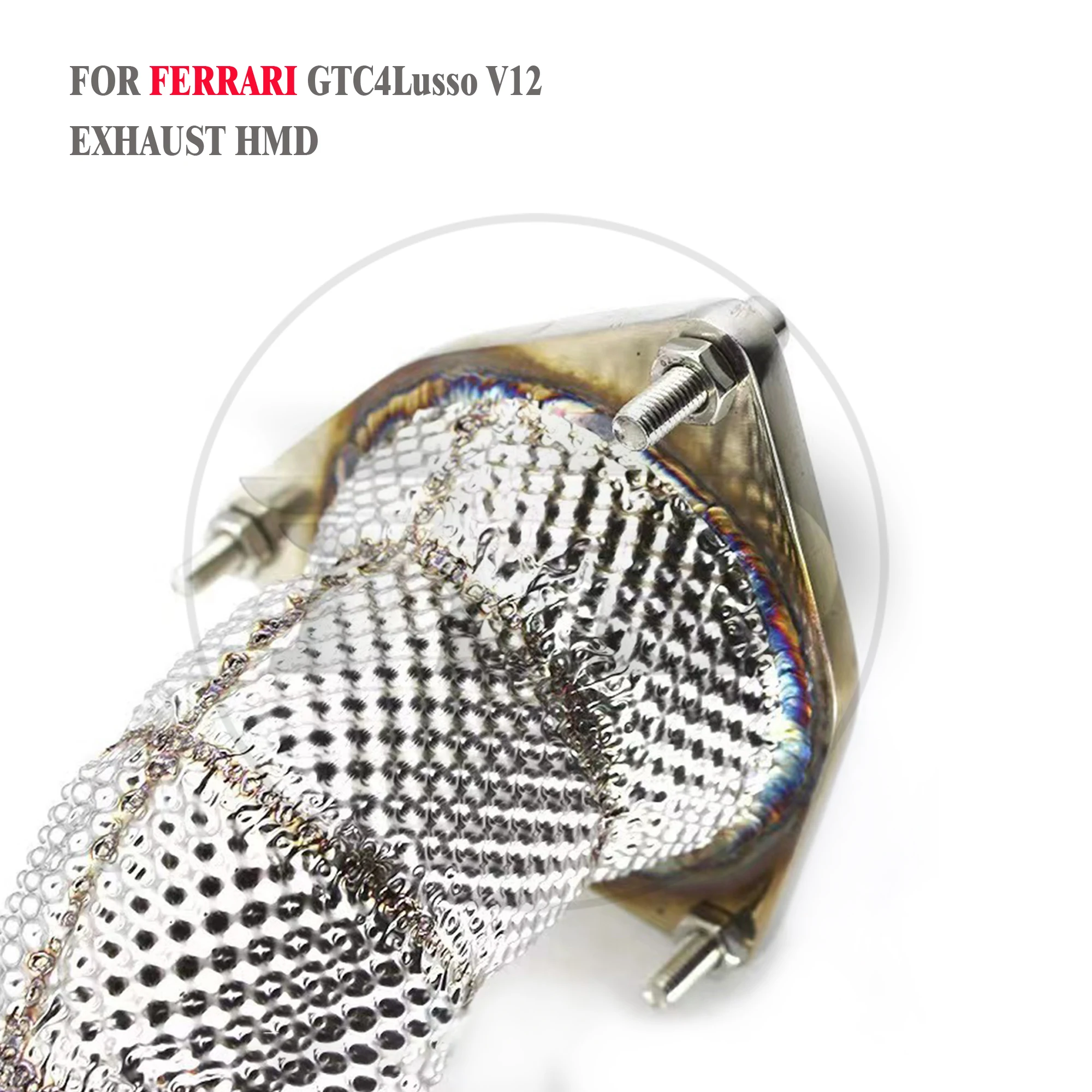 

HMD Exhaust System High Flow Performance Downpipe for Ferrari GTC4Lusso V12 6.3L Catted Catless Pipe With Heat Shield