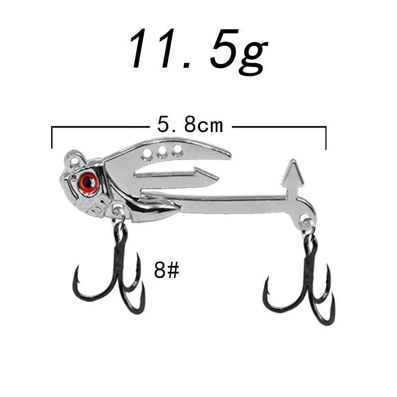 Remote Soft bait VIB 2 IN 1 luya bait enhanced blood trough hook freshwater sea fishing turkey bass mandarin fish bait