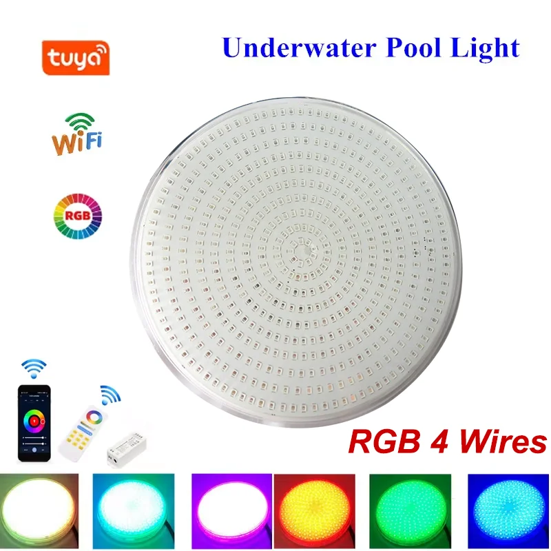 

Tuya wifi PAR56 LED Pool Lights RGB Underwater Pool Lamp 18W 42W 12V Resin Filled IP68 spot Piscine LED Couleur RGB Projector