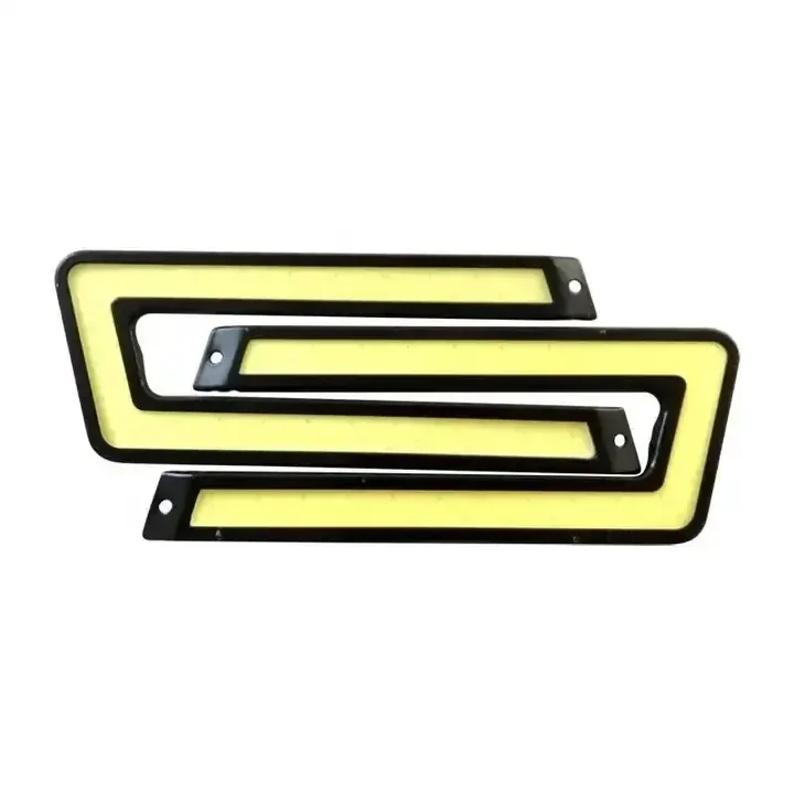 1 زوج U-شكل مشرق LED أضواء السيارة COB LED النهار القيادة سيارة القيادة أضواء الضباب مشرق LED تشغيل أضواء الملحقات