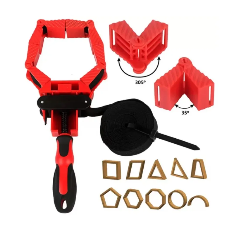 90 Degree Right Angle Clamp, Frame & Cabinet Aluminum Profile Corner Assembly Jig, Woodworking Fastening Tool
