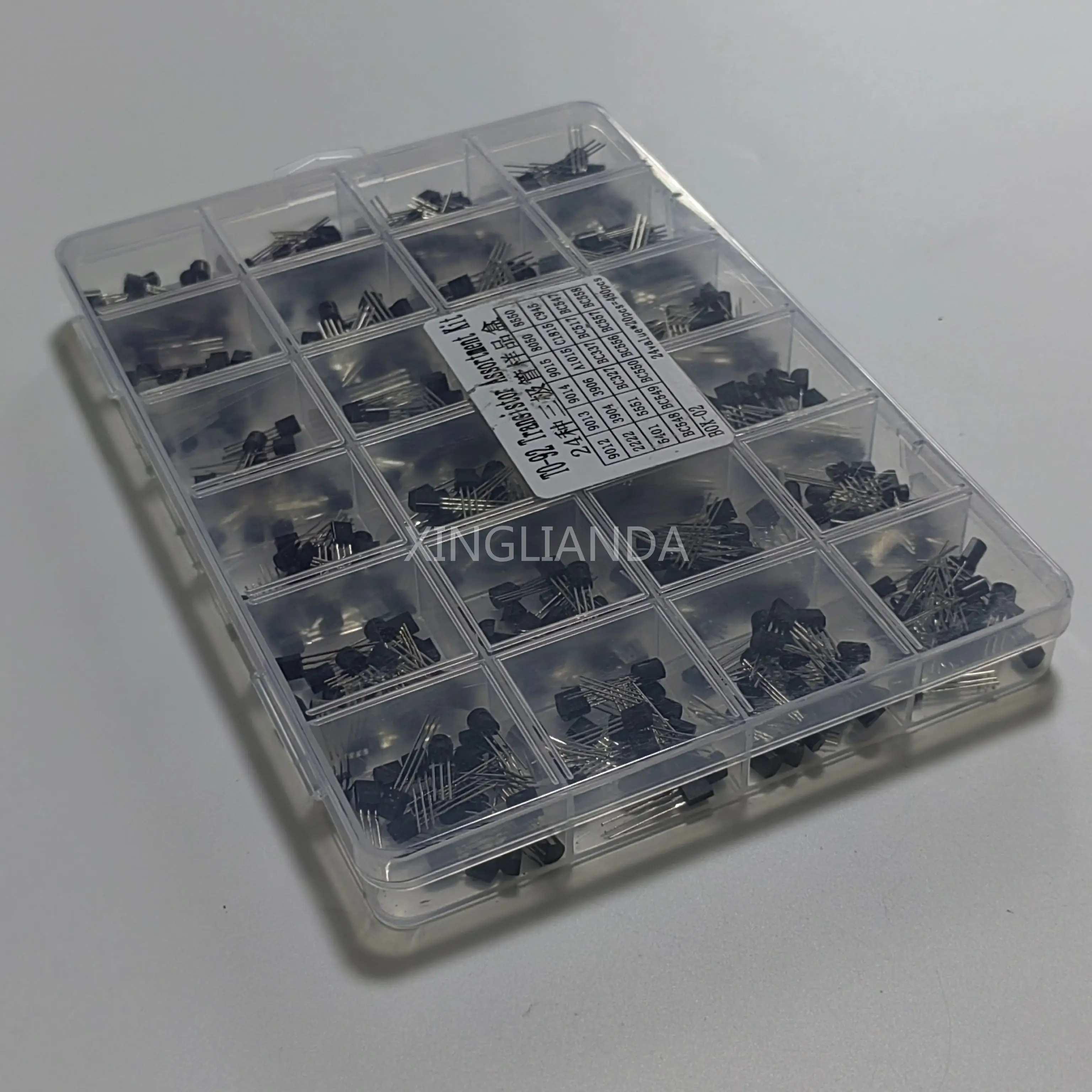 480pcs/box TO-92 Transistor Kit 24Values BC327 BC517 BC547 BC548 BC549 BC550 BC556 BC557 BC558 BC887 S8050 S8550 S9012 S9013