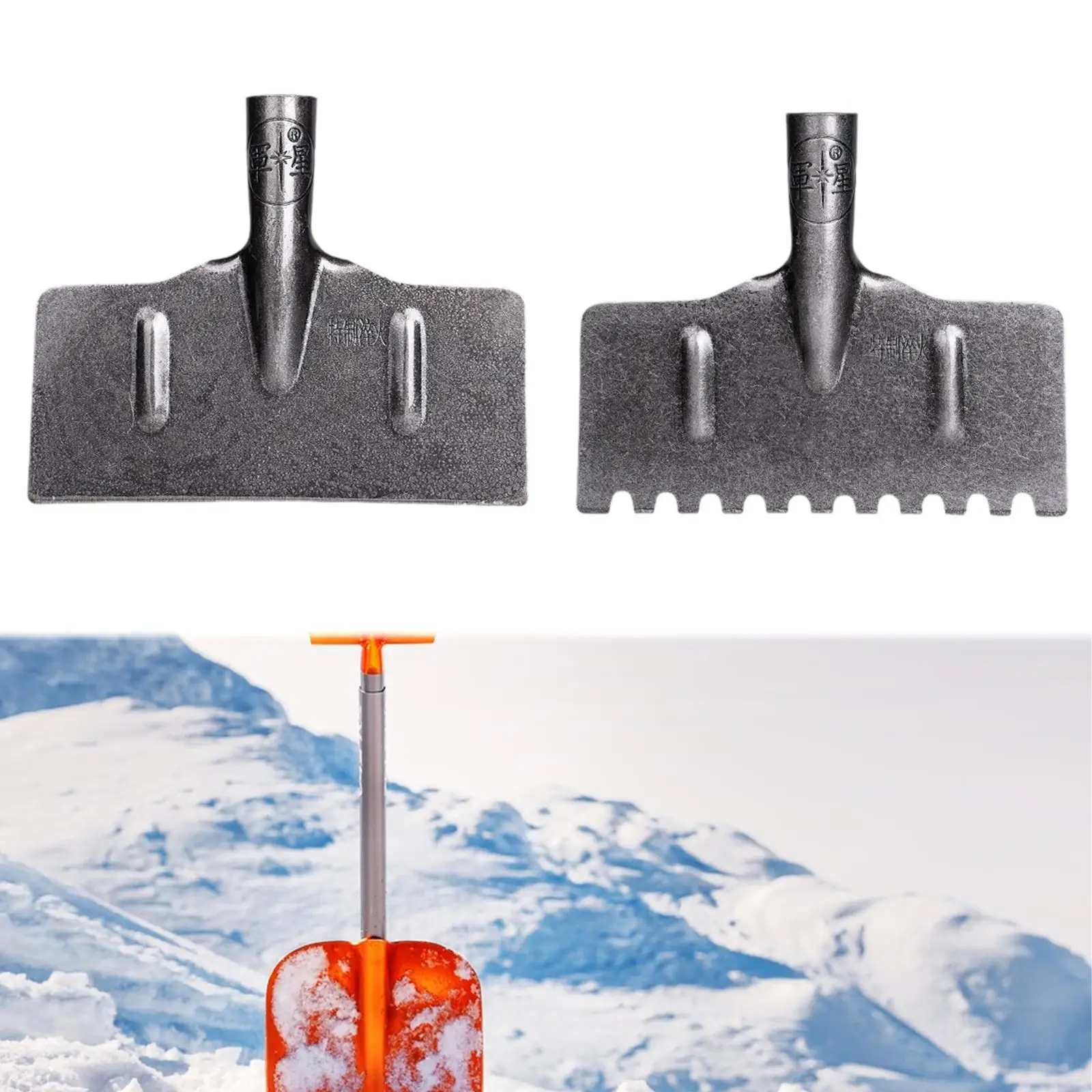 La cabeza de pala de nieve al aire libre parte la cabeza del raspador de hielo para acampar al aire libre de la entrada