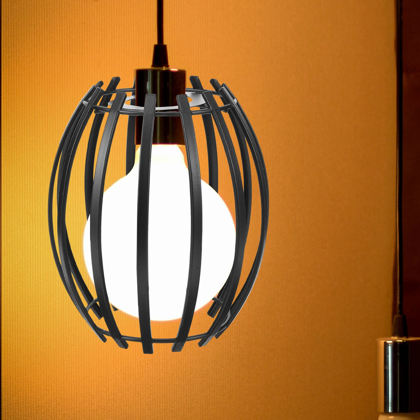 

Geometric Shape Pendant Lamp Shade 16.5x13.5 Iron Bulb Cover Metal Ceiling Light Home Cafe Tea Shop Decor