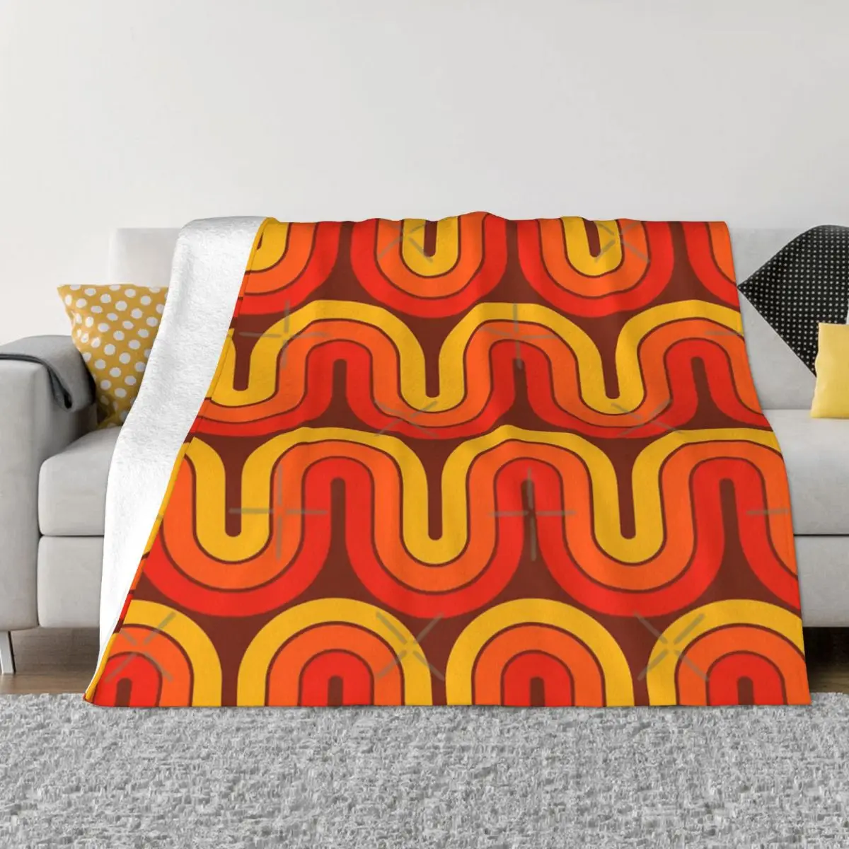 

Retro Geometric Gradient Design 839 Quilt Bedroom Throw Blanket Home And Decoration Throw Blanket