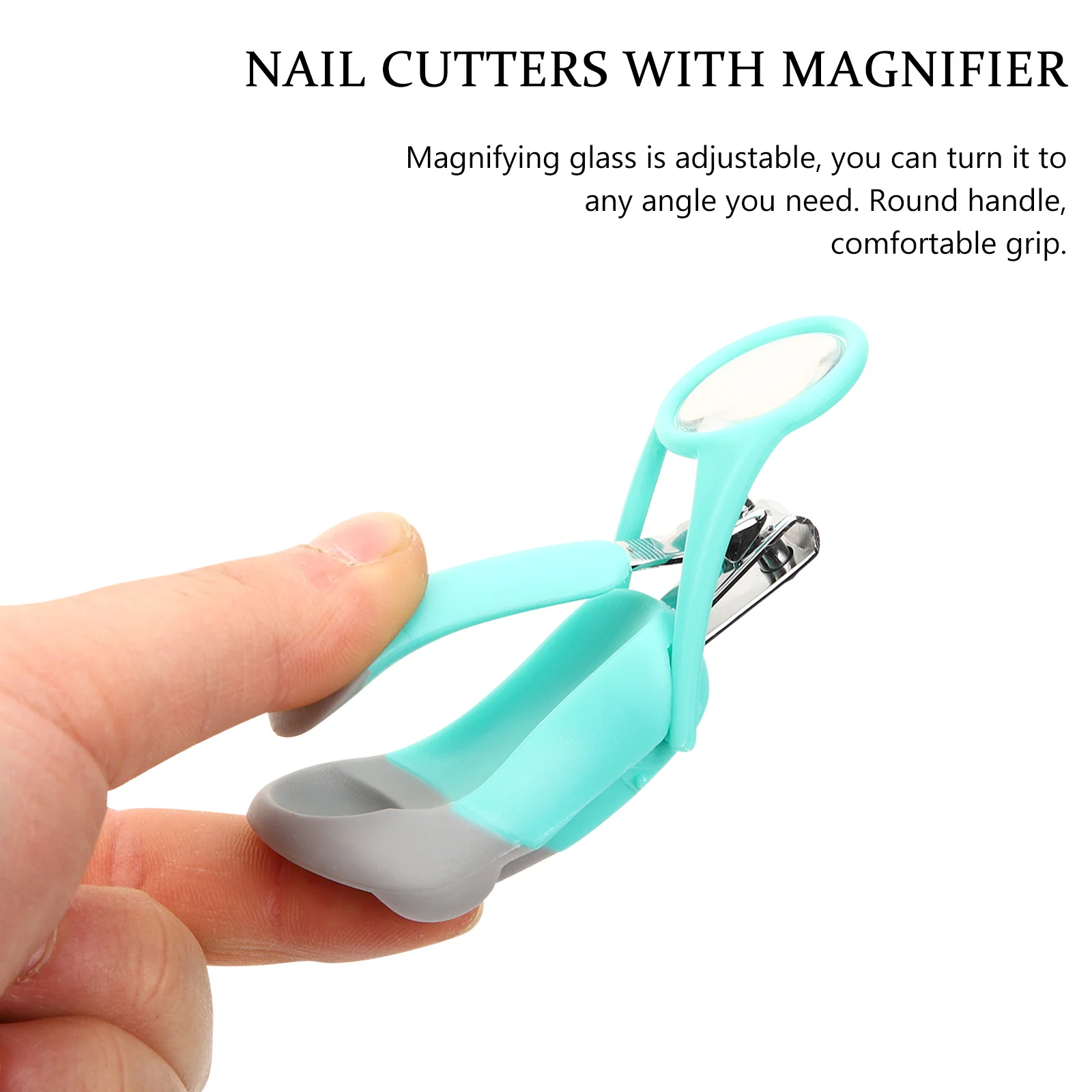 

Ergonomic Handle Nail Clipper with Magnifying Glass Portable Senior Nail Cutter for Home Professional Pedicure Use Clippers with