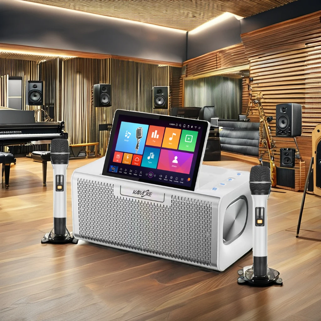 

2025 All-in-One KTV Touch Screen Wireless Smart Party Bluetooth Android System Powerful Machine Karaoke Players Speaker With