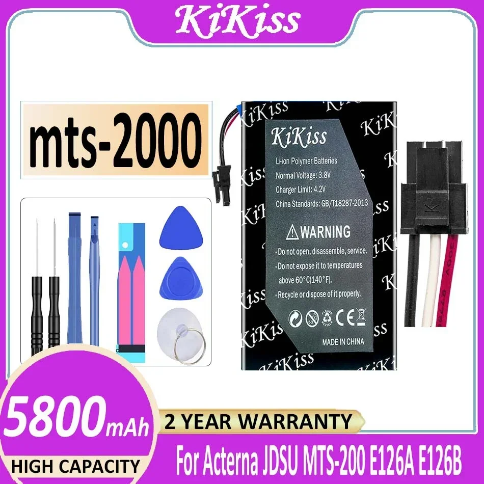 KiKiss Battery mts2000 (636395) 5800mAh For Acterna JDSU MTS-2000 VIAVI Smart OTDR E126A E126B Bateria