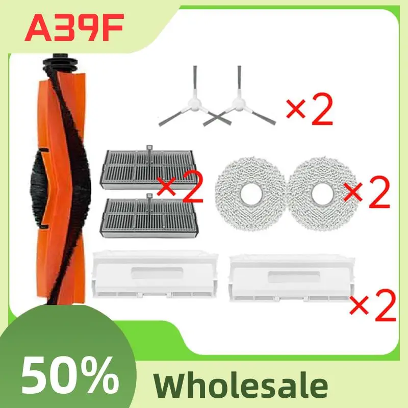 مجموعة ملحقات آلة الكنس العلوية A39F مكونة من 9 أجزاء لفرشاة Xiaomi H40 الرئيسية، فرشاة جانبية، ممسحة، فلتر، كيس غبار
