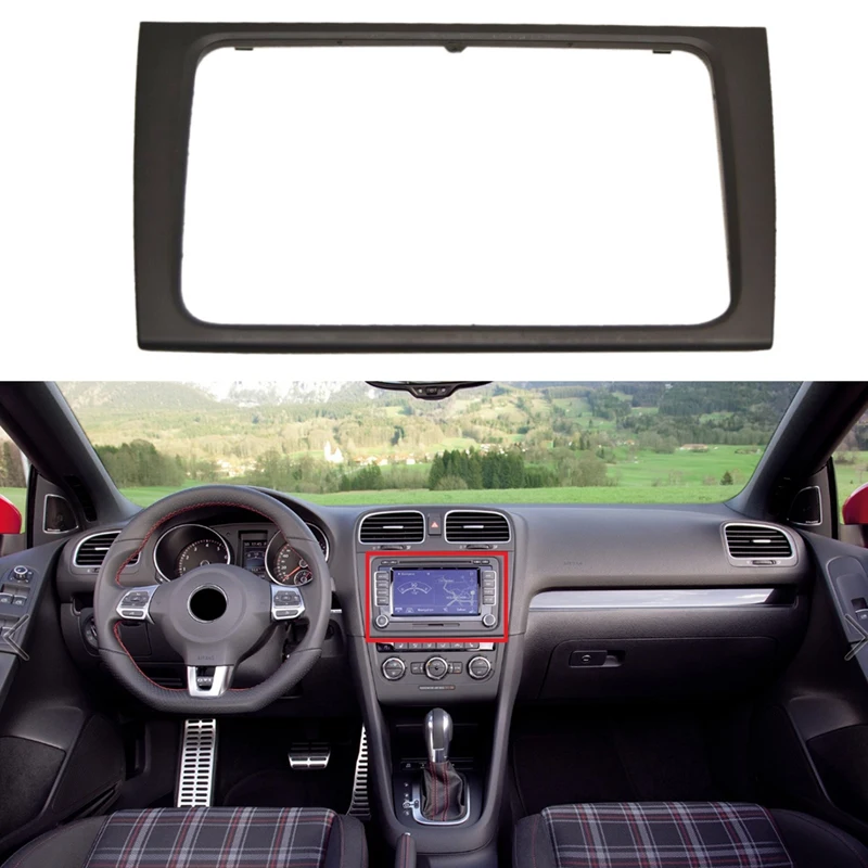 5 k0 2009 061 e Auto Dash Mittel konsole Bedienfeld Verkleidung CD Radio Rahmen passend für mk6 2012-2016