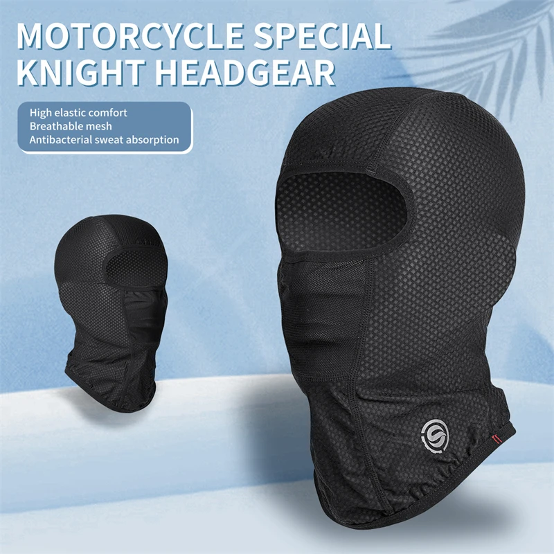 Motorcycle Cycling Mask Elasticity Summer Breathable Moisture-wicking Quick-drying Full Face Hat Scarf Hood Cap Riding Gears