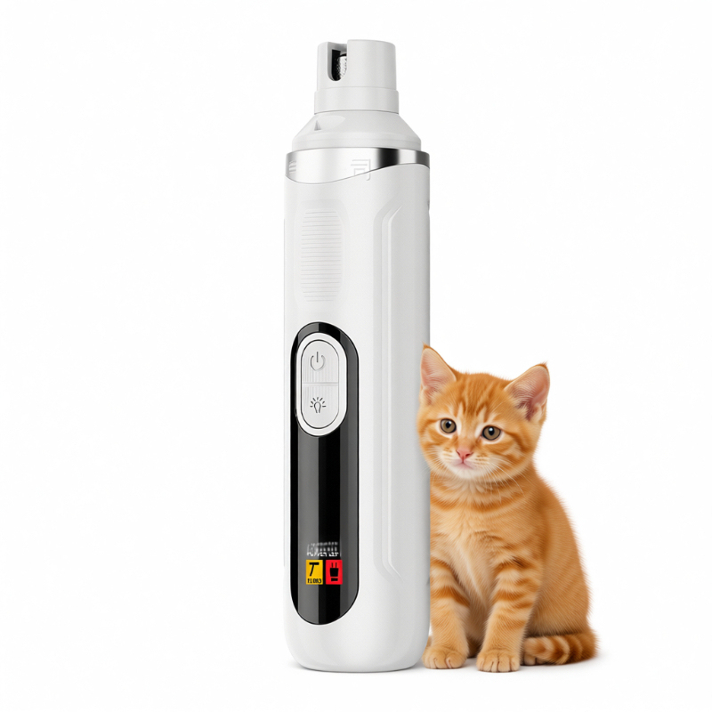  Pet Nail Grinder LED Display Dog Cat Low Noise USB Rechargeable Electric Trimmer 3 Speeds Painless Grooming Tool 