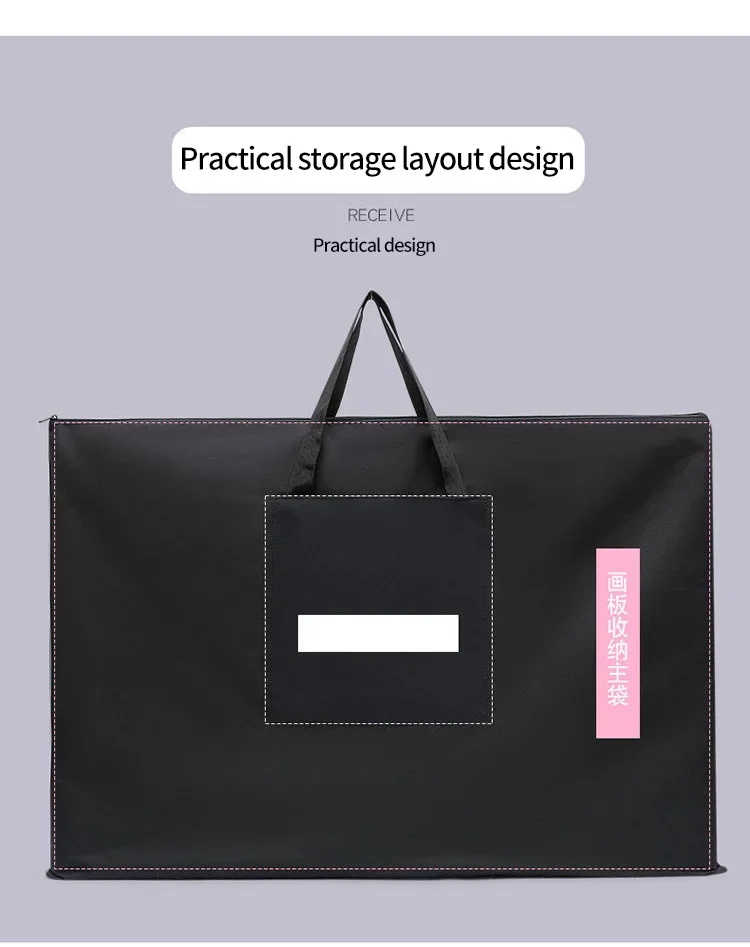 A1 Wasserdichte Oxford Stoff Malerei Bord Taschen Große Kapazität Einfache Tasche Schwarz Künstler Studenten Zeichnung Malerei Kunst Liefert – Detail 5