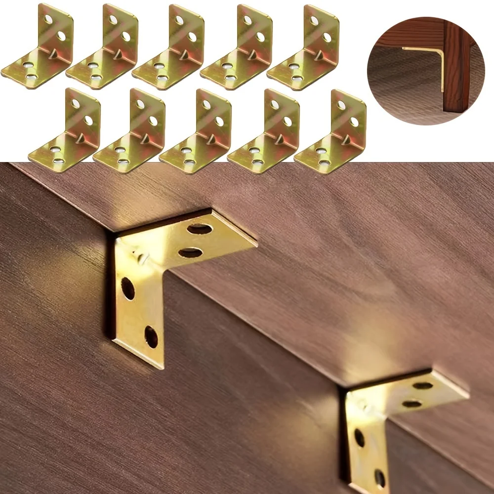 

Iron right Angle L-bracket 10/20 set, bronze shelf right Angle support for tables, doors, Windows, partitions - easy to install