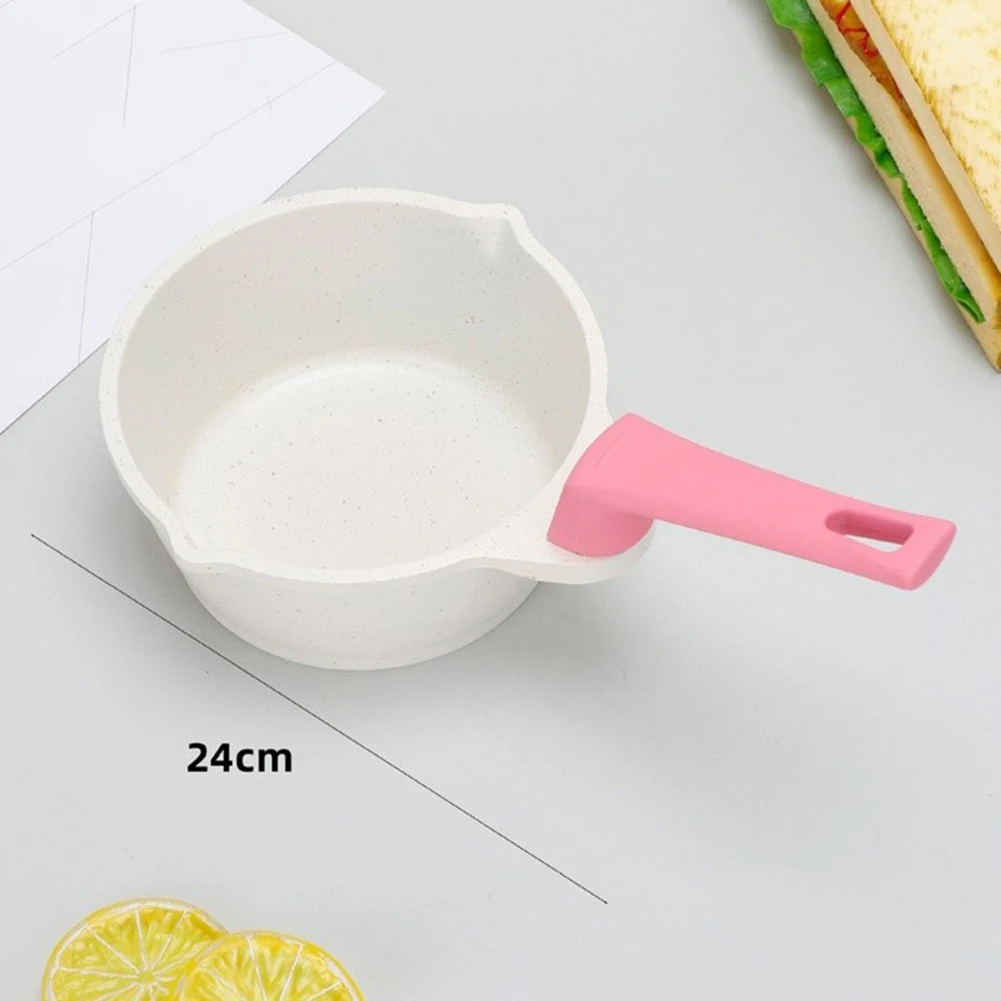 Oil Pouring Pan Featuring Marble Coating and Beech Wood Handle Designed for Hot Oil Tasks and Efficient Storage in Tight Areas