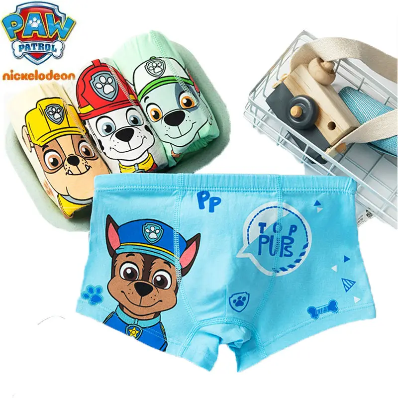 4pcs/set Original Paw Patrol Cartoon Children\'s Underwear Boys Modal Chase Marshall Boxer Shorts Baby Boy Panties Birthday Gifts