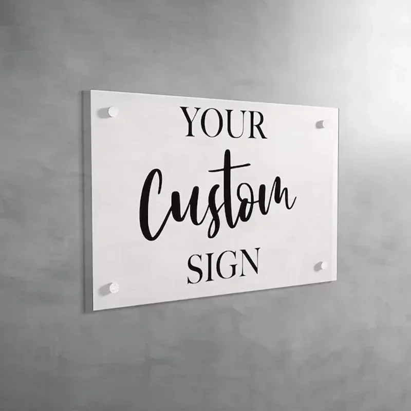 Business Customized Acrylic Perspex Plates, Number Decorative House Signs, Logo Beauty Salon Nails Studio Wall Aesthetic Decor