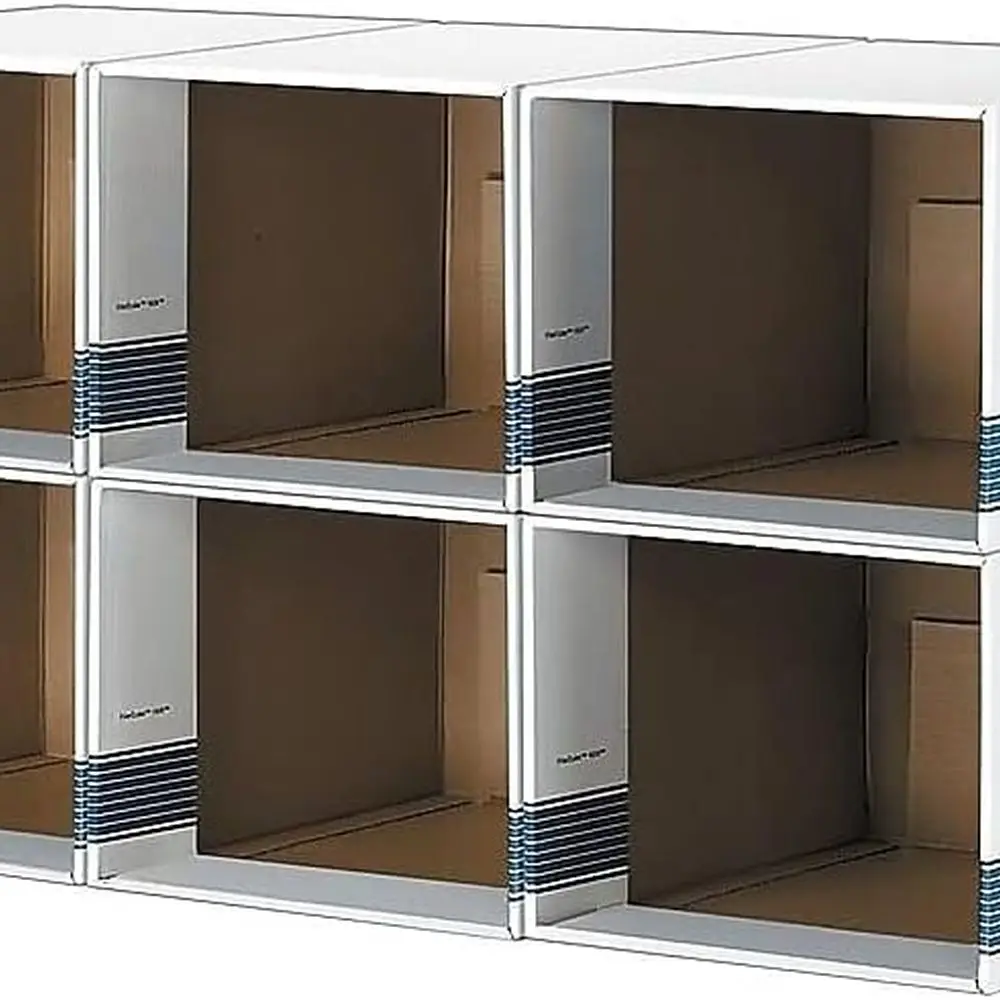 

Cube Box Shell, Legal/Letter, 12 x 15 x 10, White/Blue