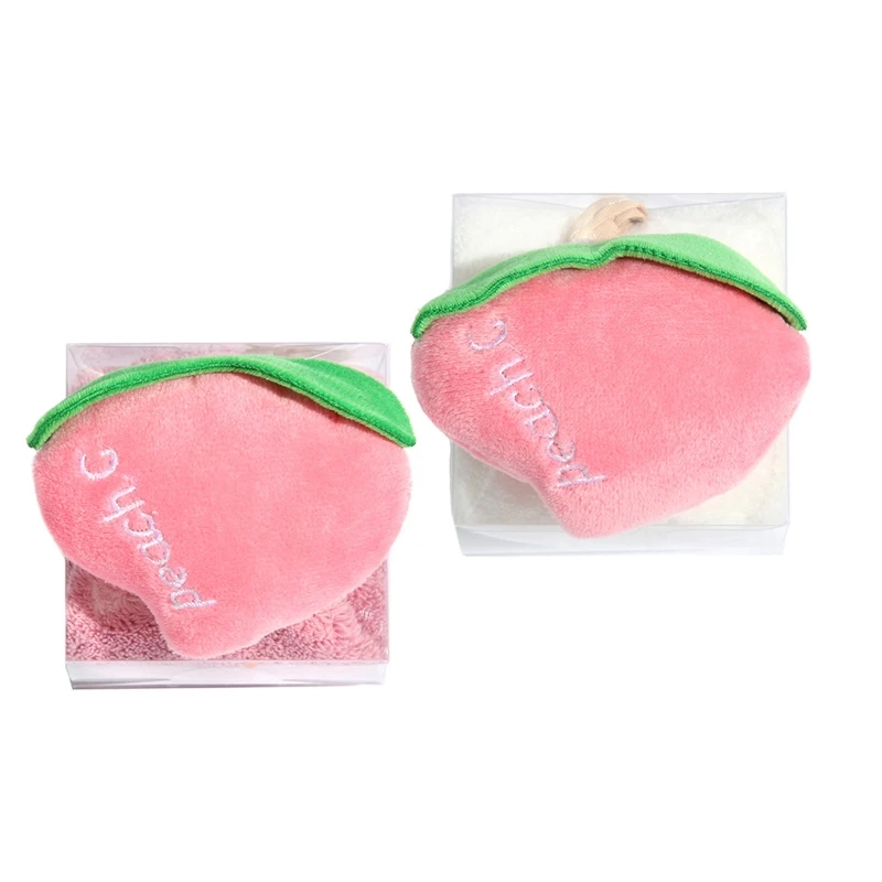 

Towels Coral Fleece Washcloths Absorbent Hand Cloths Peach Decoration Gift Packaging Wedding Party