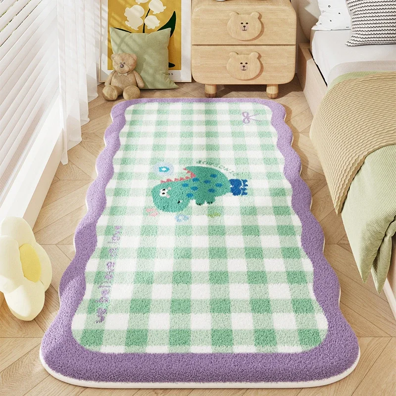Cartoon Style Rugs for Bedroom Irregular Shapes Living Room Decoration Carpet Thickend Anti-slip Bedside Floor Mat Home Soft Rug