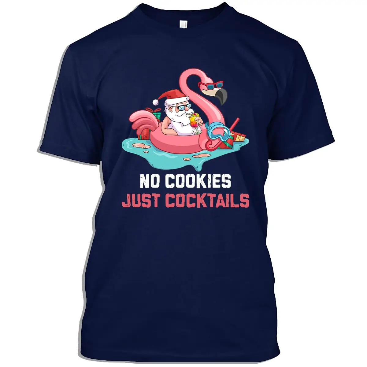 Christmas in July Tshirt No Cookies Just Cocktails Xmas Summer Gift T-Shirt for Men Women Graphic Y2K oversizedAnime Graph