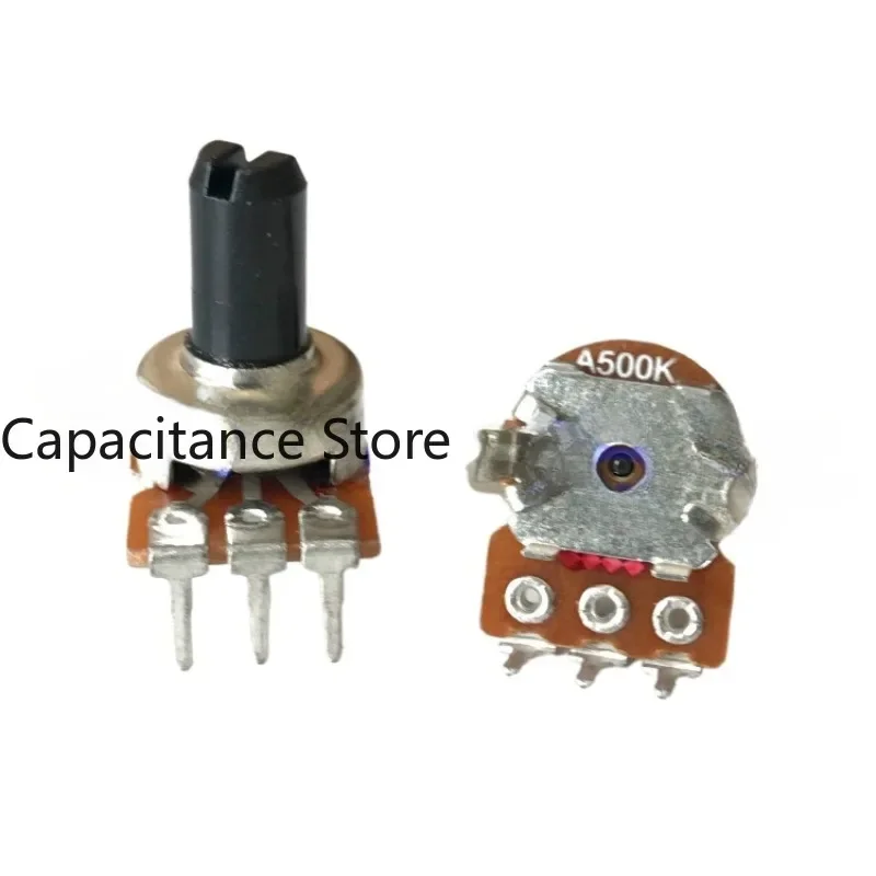 

5PCS HIGH-QUALITY 121 TYPE ROTARY POTENTIOMETER A500K SPEAKER AUDIO VOLUME ADJUSTMENT 3 PINS SHAFT LENGTH 10MM