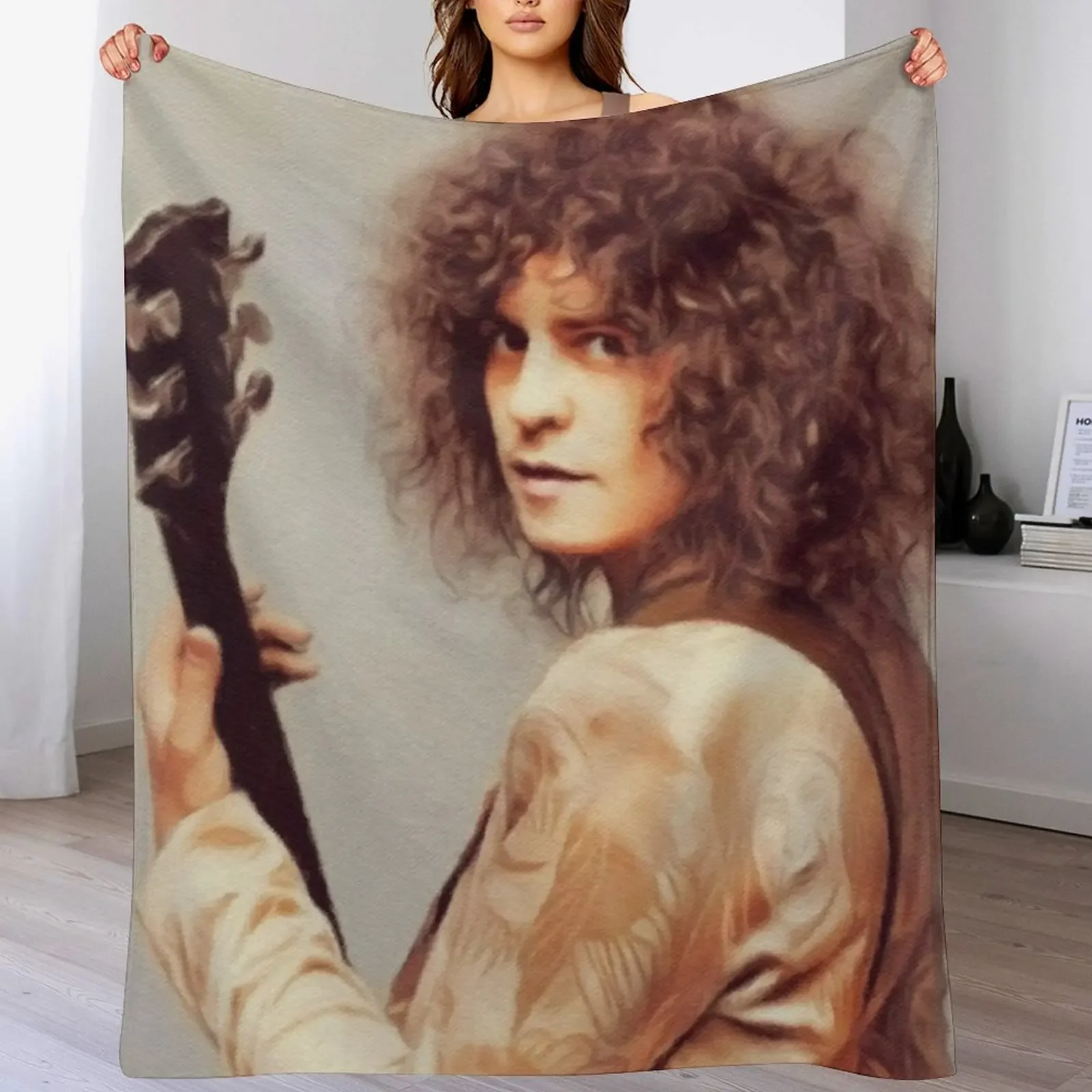 

Marc Bolan, Music Legend Throw Blanket Nap Hairys blankets ands blankets and throws Blankets