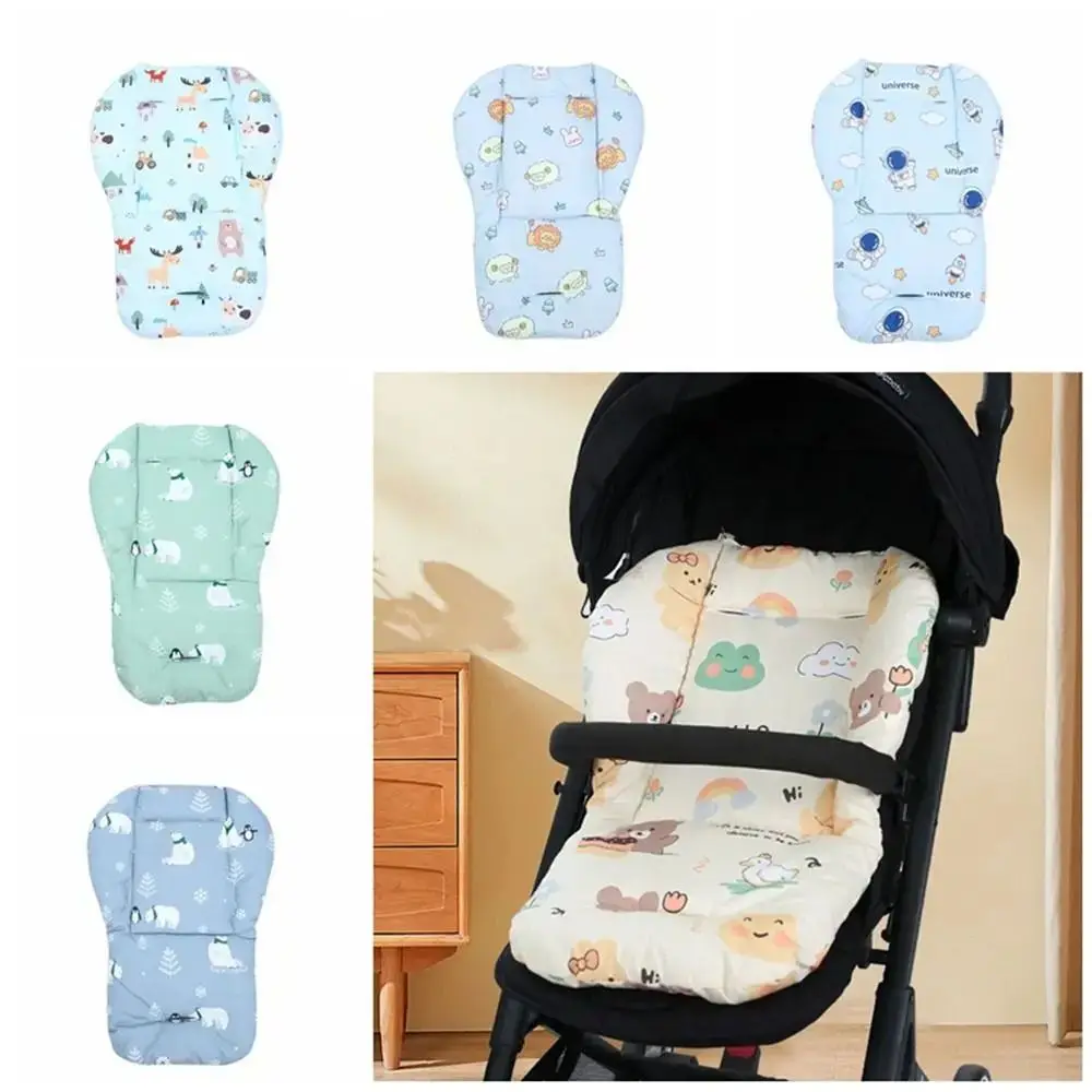 1Pcs Pram Buggy Stroller Cushion Stroller Accessories Cartoon Pattern Baby Stroller Seat Pad Universal for All Seasons
